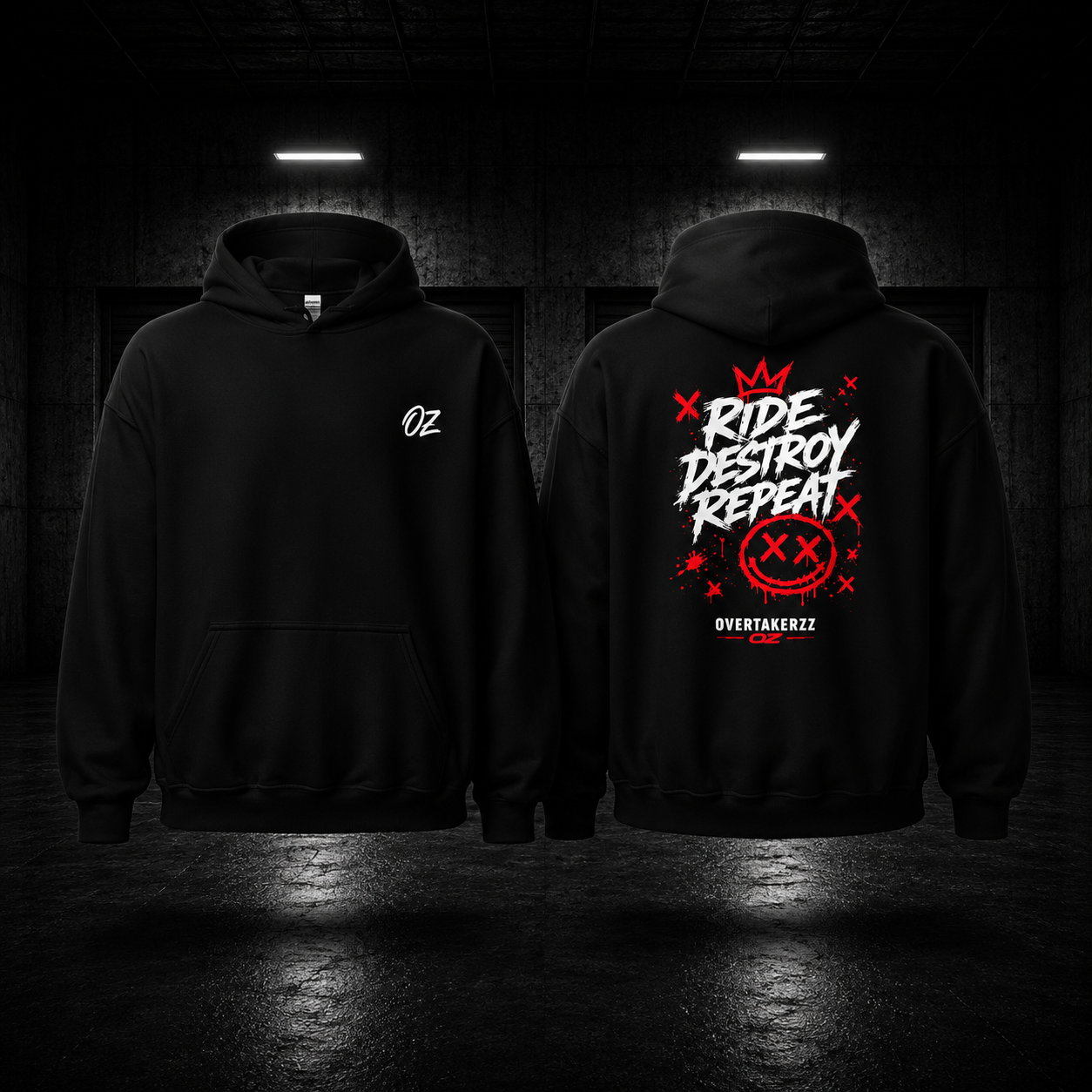 'Ride, Destroy, Repeat' Unisex Hoodie