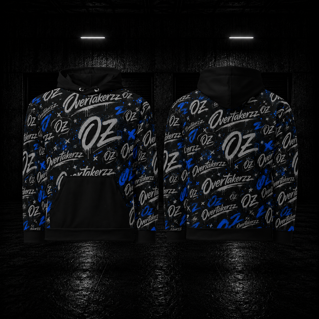 Overtakerzz 'Club Hoodie' Graffiti Edition Unisex Hoodie