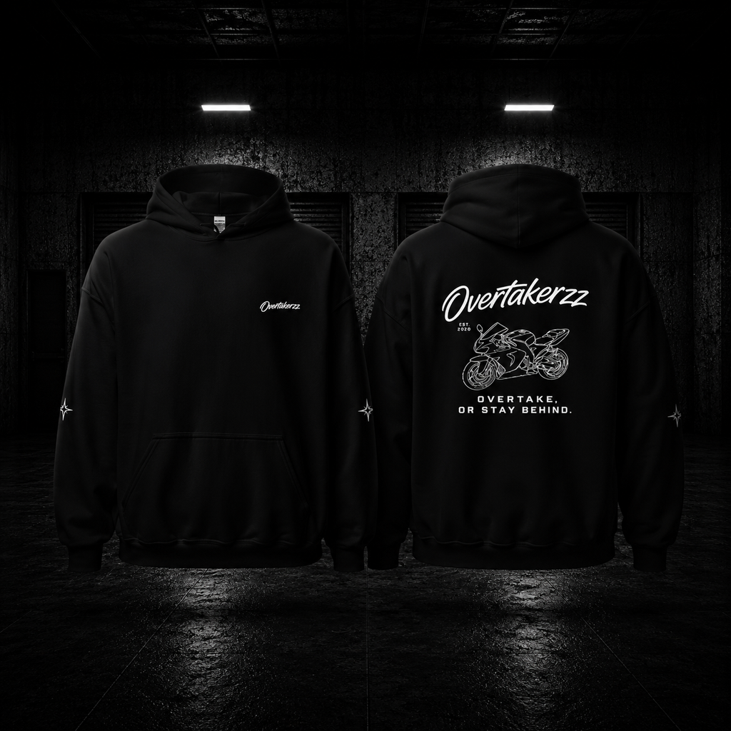 Overtakerzz 'Overtake, or Stay Behind' Bike Unisex Hoodie