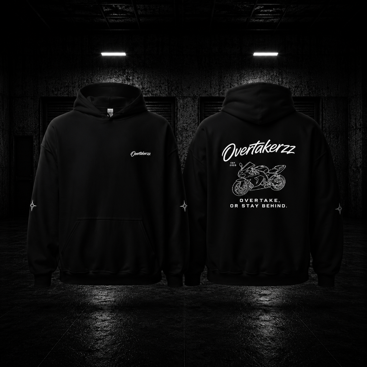Overtakerzz 'Overtake, or Stay Behind' Bike Unisex Hoodie